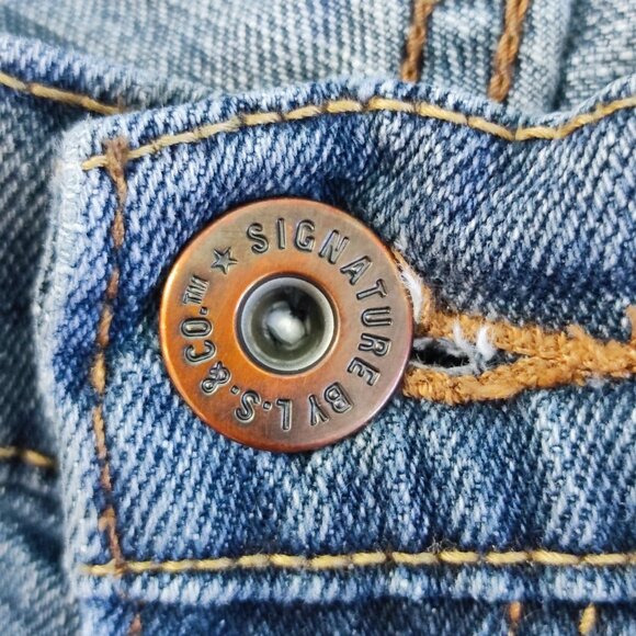 Signature by Levi Strauss jeans slim straight blue men's size 36 - Picture 9 of 12